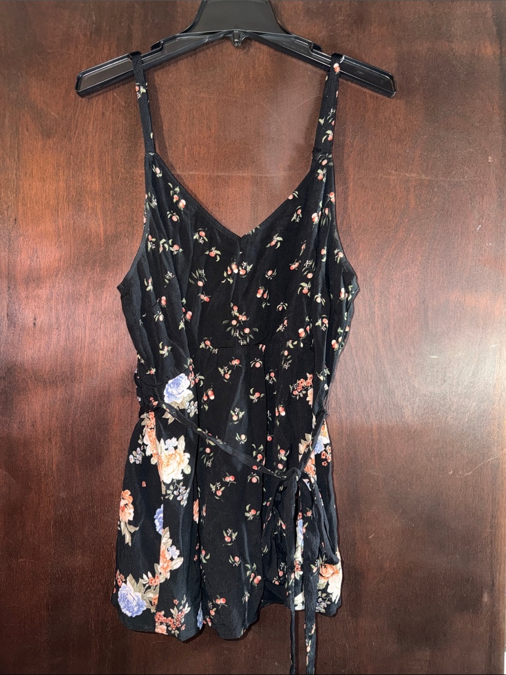 torrid Black Floral V-Neck Cami Top
